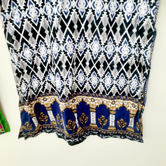 3 Ladies BOHO floral Retro Sleeve Mini Dress Tunic - Picture 6 of 9